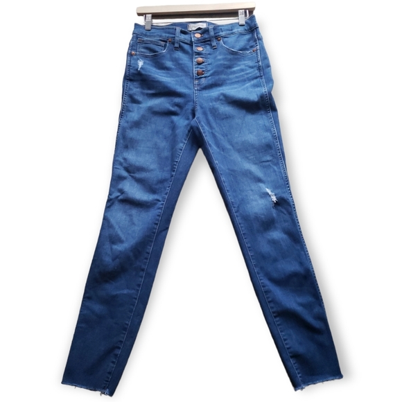 Madewell Skinny Crop Jeans Button Front Edition - Picture 1 of 10